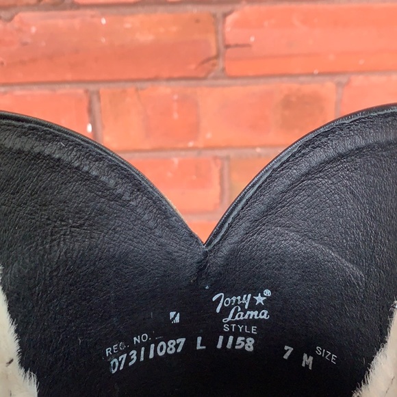 TONY LAMA VTG Pony Hair On Cowhide Western Boots - Picture 12 of 14